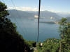 In Laveno mit der Seilbahn hinauf